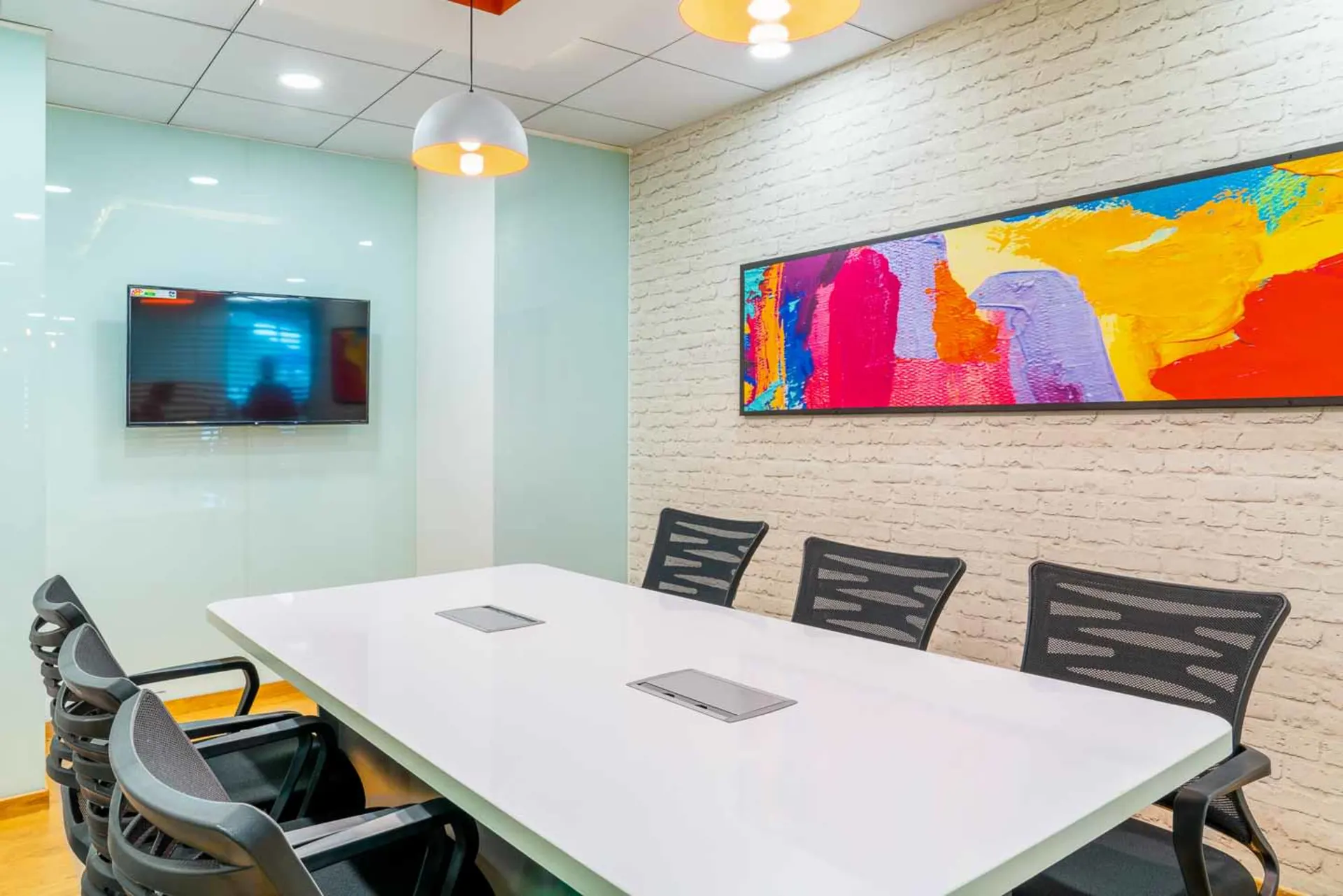 Meeting room with TV